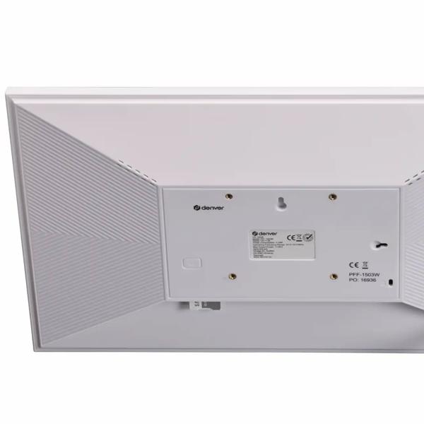Cadre photo numérique interactif avec WLAN, blanc – Grand cadre photo Full HD 15,6“ comme idée cadeau smart pour mamie, papi et toute la famille
