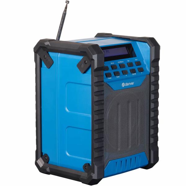 Robusta radio da cantiere a batteria: potente radio DAB+ FM da officina con Bluetooth & USB‑C – radio outdoor impermeabile per artigiani e professionisti