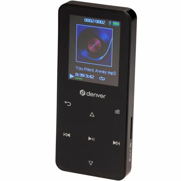 Versatile black MP4 player, Bluetooth & 3.5 mm AUX – compact 4 GB MP3 media player for sport & travel – top sound & e‑book function, 1.8“ IPS
