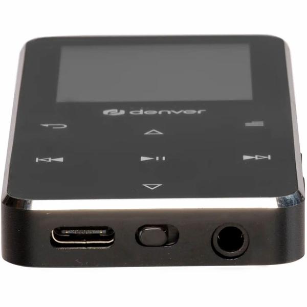 Versatile black MP4 player, Bluetooth & 3.5 mm AUX – compact 4 GB MP3 media player for sport & travel – top sound & e‑book function, 1.8“ IPS