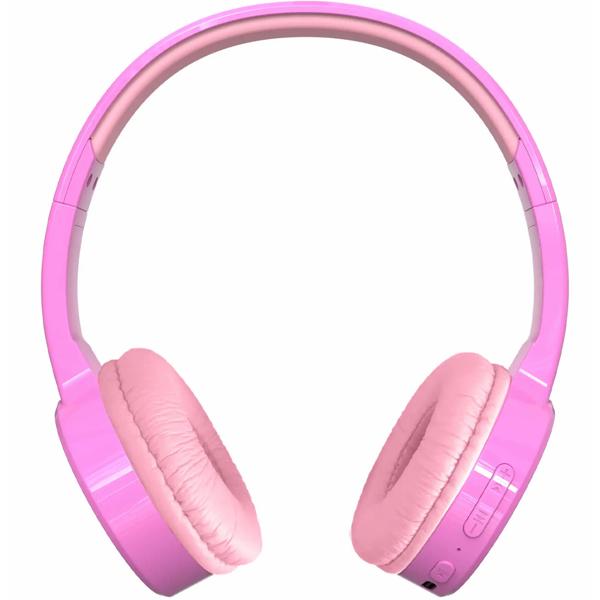 Casque Bluetooth pour enfants sans fil, rose : casque robuste avec micro et protection auditive 85 dB pour l’école, l’apprentissage et le gaming – sûr et confortable