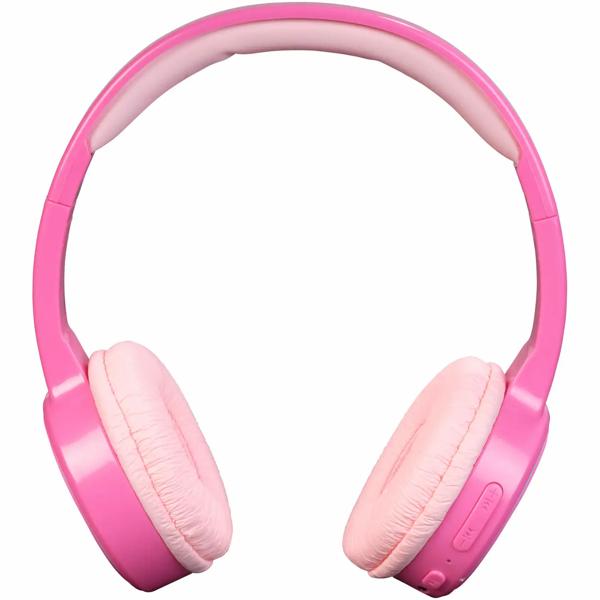 Casque Bluetooth pour enfants sans fil, rose : casque robuste avec micro et protection auditive 85 dB pour l’école, l’apprentissage et le gaming – sûr et confortable