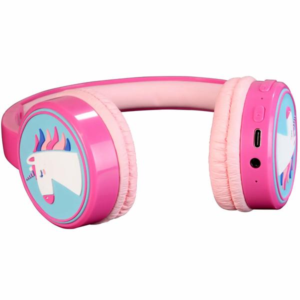 Casque Bluetooth pour enfants sans fil, rose : casque robuste avec micro et protection auditive 85 dB pour l’école, l’apprentissage et le gaming – sûr et confortable