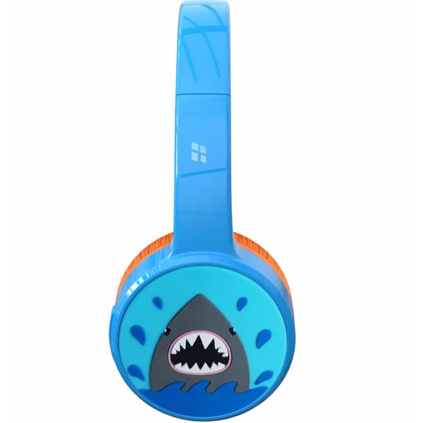 Casque Bluetooth pour enfants sans fil, bleu : micro-casque robuste avec microphone et protection auditive 85 dB pour l’école, l’apprentissage et le gaming – sûr et confortable