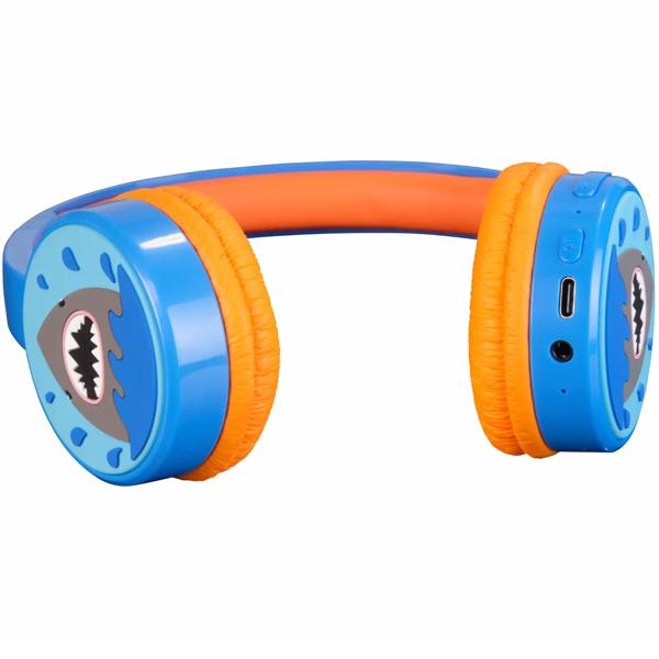 Casque Bluetooth pour enfants sans fil, bleu : micro-casque robuste avec microphone et protection auditive 85 dB pour l’école, l’apprentissage et le gaming – sûr et confortable
