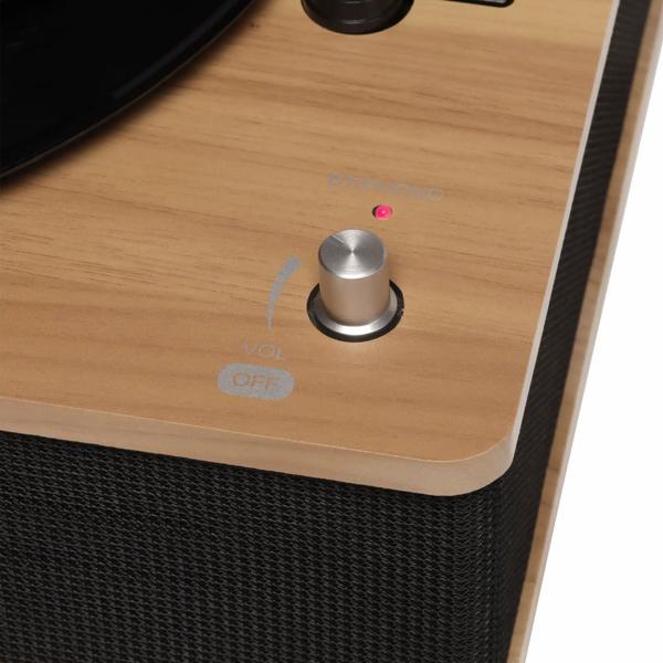 Elegante giradischi retrò con Bluetooth, potenti altoparlanti integrati e testina robusta per un suono vinile perfetto