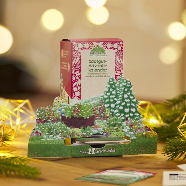 Seed Advent Calendar Winter Landscape – 24 surprises with vegetable, herb & flower seeds – Gift for gardeners & hobby gardeners