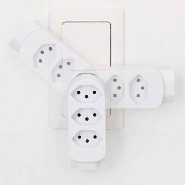Adattatore 4 vie bianco, ruotabile: Multipresa e distributore di prese di alta qualità, adattatore di corrente per casa e ufficio