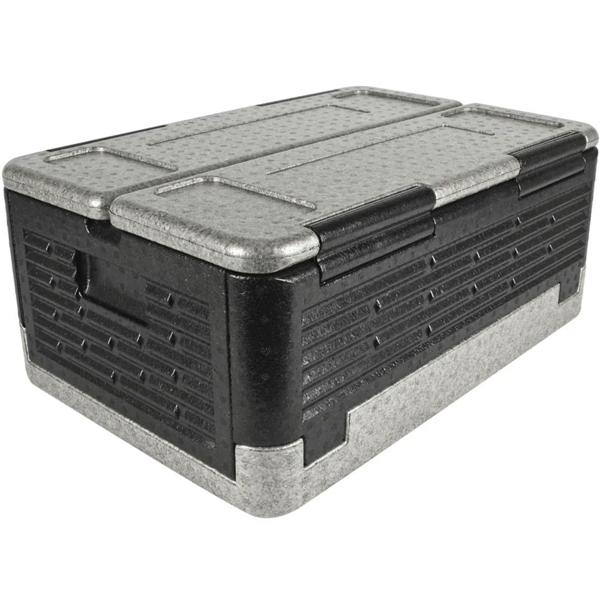 Thermobox multifonction 40 L : boîte isotherme pratique pour froid et chaud pour restauration, service de livraison, camping & pique-nique, pliable – transport sécurisé