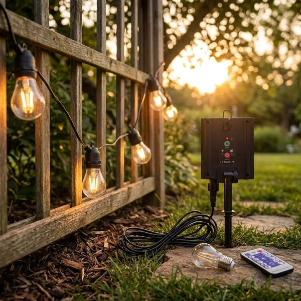 Catena luminosa solare LED bianco caldo 8 m: 10 lampadine, IP44 resistente alle intemperie – con telecomando, perfetta per giardino, balcone, terrazza e come decorazione per feste