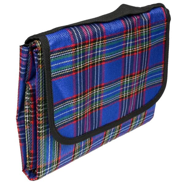 Coperta da picnic a quadretti blu (150 x 130 cm), idrorepellente – Leggera, pieghevole e ideale per giardino, parco, spiaggia, campeggio e viaggi