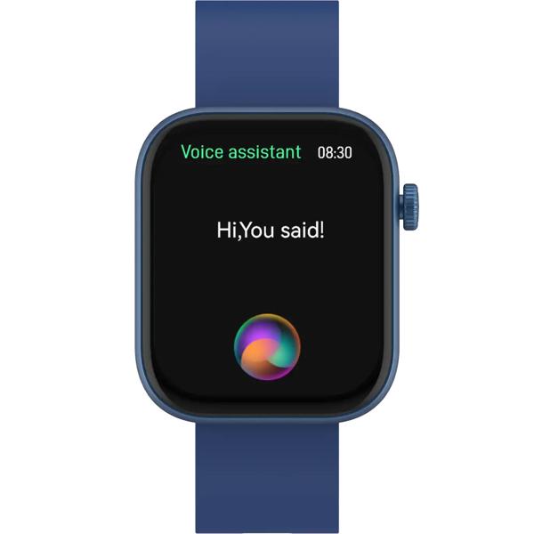 Smartwatch fitness watch for men & women, blue: blood pressure, heart rate, blood oxygen and call function – AMOLED display for everyday life & sport