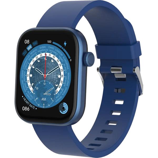Smartwatch fitness watch for men & women, blue: blood pressure, heart rate, blood oxygen and call function – AMOLED display for everyday life & sport