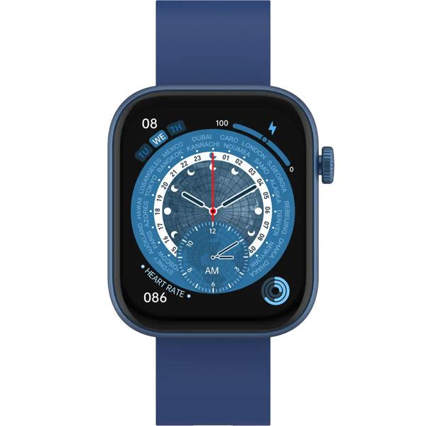 Smartwatch fitness watch for men & women, blue: blood pressure, heart rate, blood oxygen and call function – AMOLED display for everyday life & sport