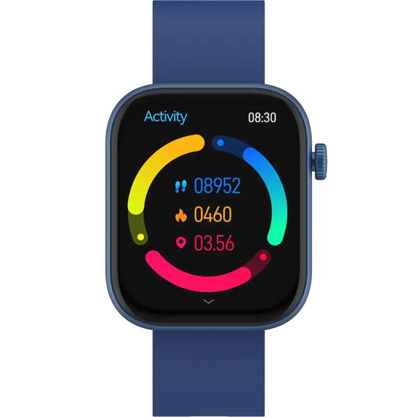 Smartwatch fitness watch for men & women, blue: blood pressure, heart rate, blood oxygen and call function – AMOLED display for everyday life & sport