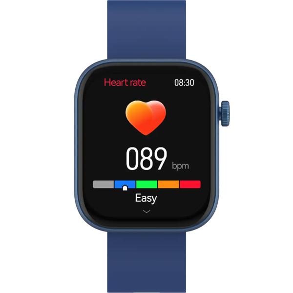 Smartwatch fitness watch for men & women, blue: blood pressure, heart rate, blood oxygen and call function – AMOLED display for everyday life & sport