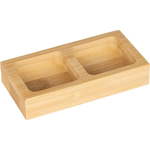 Set spezie e menage 4 pezzi – caraffa per olio e aceto & saliera e pepiera con supporto in bambù, moderno design bianco‑nero per cucina e tavolo da pranzo