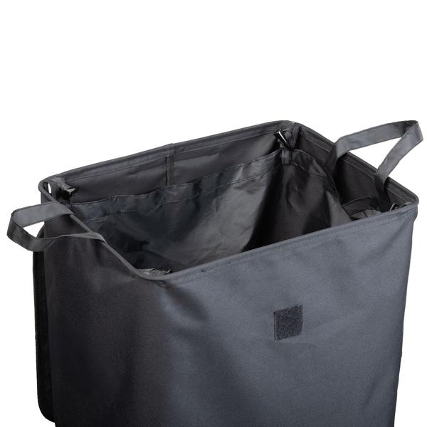 Collecteur de bouteilles 90 litres avec sac intérieur amovible servant de sac de transport, collecteur de consignes robuste et sac à bouteilles pour la cuisine et la cave, noir