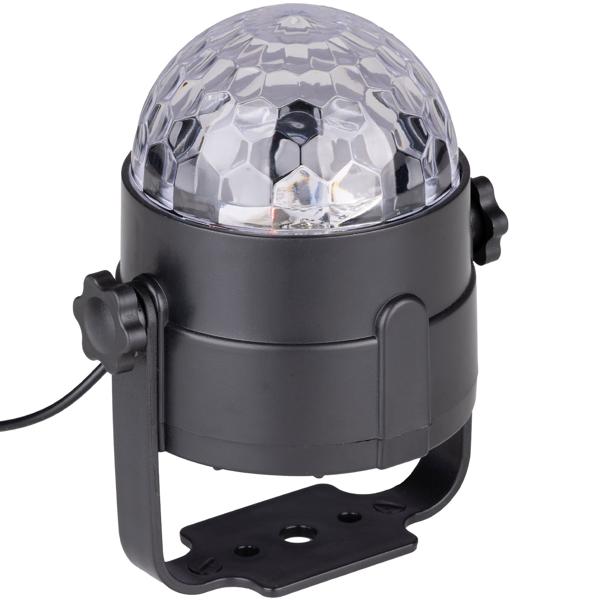Projecteur de lumière disco avec capteur musical et télécommande, différents motifs lumineux colorés, éclairage de fête LED avec USB-A pour fête et chambre