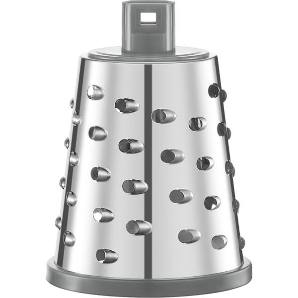 3-in-1 rotary grater with 3 interchangeable stainless-steel drums: for fruit, vegetables, cheese, chocolate & nuts – practical slicer for raw food