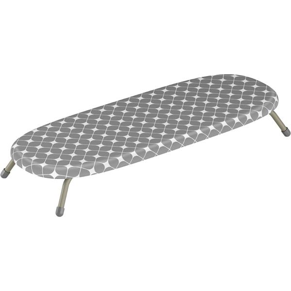 Mini planche à repasser compacte grise, 81,5 x 30,5 cm : housse 100 % coton, pliable, stable et idéale pour les petits appartements, logements d’étudiants et voyages
