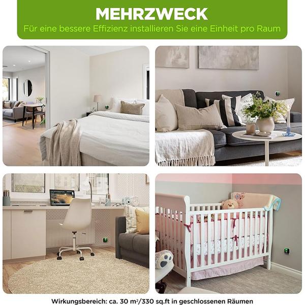 Effektiver Ultraschall Milbenvertreiber: Steckdose gegen Bettwanzen & Milben – Sichere Milbenabwehr für Bett & Schlafzimmer