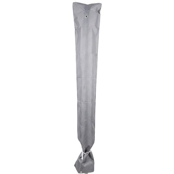 Deluxe parasol protective cover anthracite 200–400 cm – Robust 420D Oxford polyester rain cover with zip, eyelets and drawstring