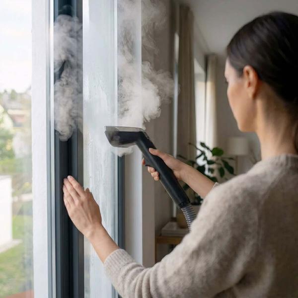 Pulitore a vapore & lavasciuga per imbottiti, tappeti & interni auto – potente aspiratore a umido con funzione di aspirazione, pulitore per divani & smacchiatore