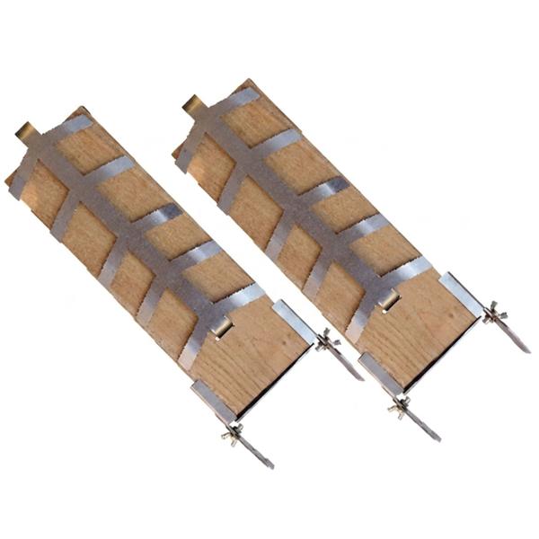Set da 2 tavole per salmone alla fiamma con supporto in acciaio inox e pratico morsetto per bracieri tavola per salmone supporto per pesce accessorio per grill salmone
