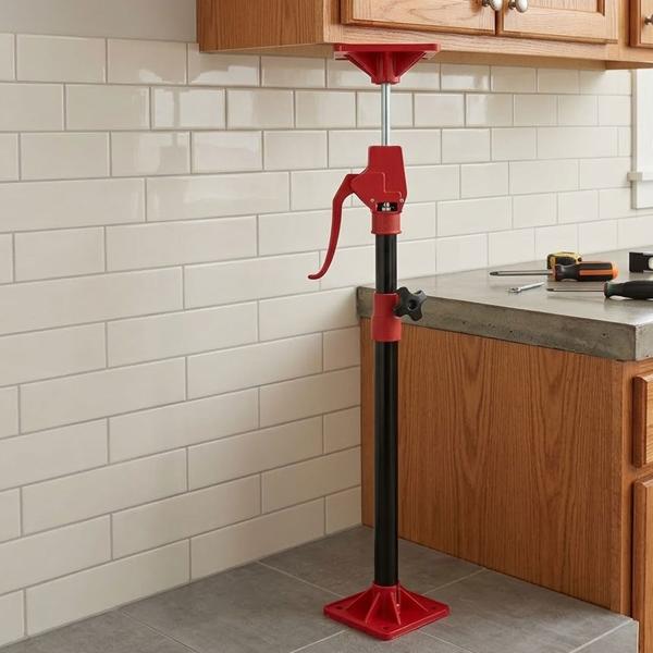 Lot de 2 étais de montage – Extensibles de manière flexible de 115–310 cm, capacité de charge de 50 kg par étai, avec inclinaison 45° et plateau de 10 cm, étai de plafond certifié TÜV/GS