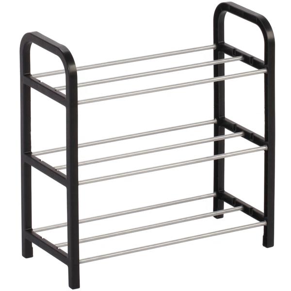 Meuble à chaussures avec 3 niveaux en grille – pour 6 paires de chaussures – étagère à chaussures 40 x 19 x 42 cm, organiseur de chaussures stable pour couloir, entrée et garde-robe