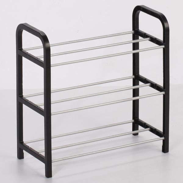 Meuble à chaussures avec 3 niveaux en grille – pour 6 paires de chaussures – étagère à chaussures 40 x 19 x 42 cm, organiseur de chaussures stable pour couloir, entrée et garde-robe
