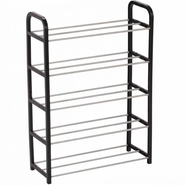 Étagère à chaussures avec 5 niveaux à grille – pour 15 paires de chaussures – tablette à chaussures 50 x 19 x 68 cm, organiseur de chaussures stable pour couloir, entrée et garde-robe