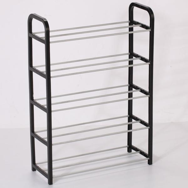 Étagère à chaussures avec 5 niveaux à grille – pour 15 paires de chaussures – tablette à chaussures 50 x 19 x 68 cm, organiseur de chaussures stable pour couloir, entrée et garde-robe