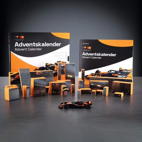 McLaren Formel 1 Adventskalender 1:43 Modell Bausatz – Hochwertiges F1 Rennwagen Geschenk für Sammler & Motorsport Fans