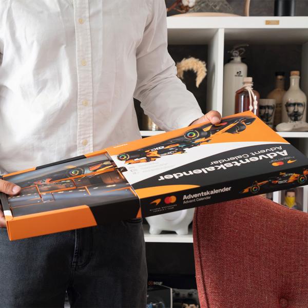 McLaren Formel 1 Adventskalender 1:43 Modell Bausatz – Hochwertiges F1 Rennwagen Geschenk für Sammler & Motorsport Fans
