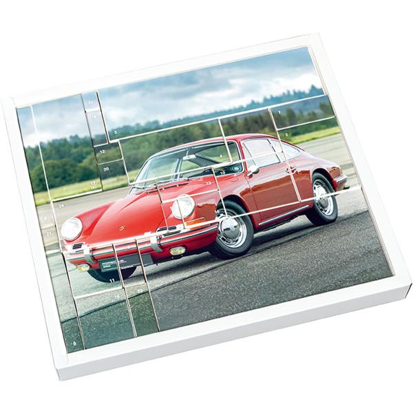 Calendrier de l’Avent Porsche 911 en kit voiture miniature 1:43 avec son : cadeau rétro de collection haut de gamme pour adultes et enfants dès 14 ans