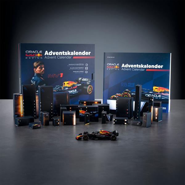 Oracle Red Bull Racing Adventskalender: Ideal für Motorsport-Fans, inkl. Begleitbuch - Rennauto-RB21-Modellbausatz 1:43 mit Soundmodul