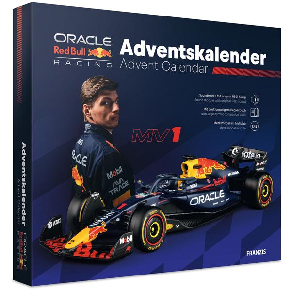 Oracle Red Bull Racing Adventskalender: Ideal für Motorsport-Fans, inkl. Begleitbuch - Rennauto-RB21-Modellbausatz 1:43 mit Soundmodul