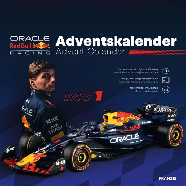 Oracle Red Bull Racing Adventskalender: Ideal für Motorsport-Fans, inkl. Begleitbuch - Rennauto-RB21-Modellbausatz 1:43 mit Soundmodul