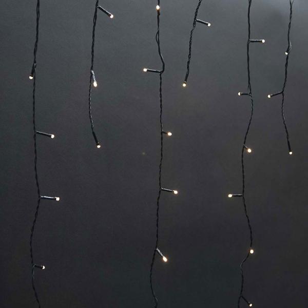 Catena luminosa a pioggia di ghiaccio da esterno 360 LED bianco caldo 9 m – tenda luminosa a ghiaccioli per grondaia, terrazza e facciata, IP44, timer, 7 modalità