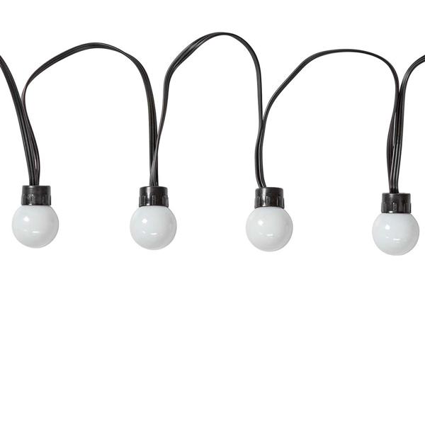 Catena luminosa party RGB Wi‑Fi 10,8 m con 48 sfere LED Ø 30 mm – controllo tramite app e voce, modalità musica, timer, per esterno IP65