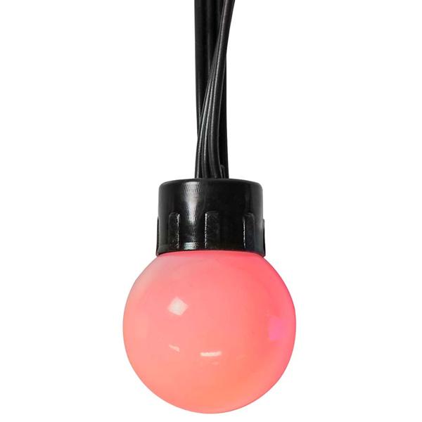 Catena luminosa party RGB Wi‑Fi 10,8 m con 48 sfere LED Ø 30 mm – controllo tramite app e voce, modalità musica, timer, per esterno IP65