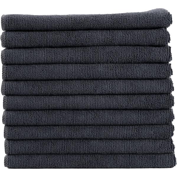 10er-Set Mikrofaser-Putztücher Anthrazit 40x40cm - 300 g/m² - Extrem saugstark, fusselfrei & streifenfrei - Hochwertige Reinigungstücher bis 90°C waschbar