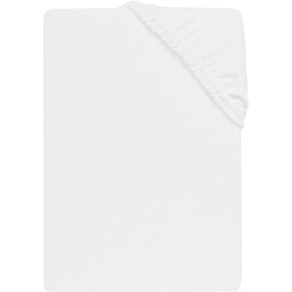 Soft micro-fleece fitted sheet 90-100x200 cm, Sanfor Knit: Fluffy-soft for box-spring bed & mattress – warm, breathable & easy-care