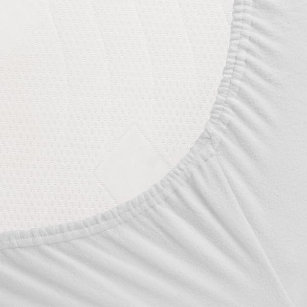Soft micro-fleece fitted sheet 90-100x200 cm, Sanfor Knit: Fluffy-soft for box-spring bed & mattress – warm, breathable & easy-care