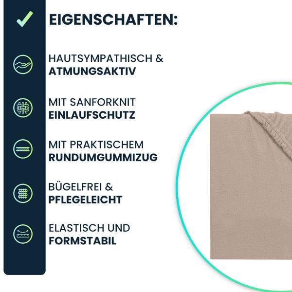 Weiches Mikroflausch Spannbettlaken 90-100x200 cm, Sanfor Knit: Flauschig weich für Boxspringbett & Matratze - warm, atmungsaktiv & pflegeleicht 