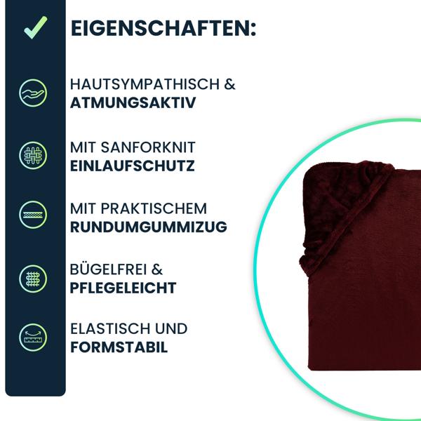 Kuscheliges Spannbettlaken 140-160x200 cm, OEKO-TEX: Cashmere Touch Qualität für Matratzen - weich, hautsympathisch & atmungsaktiv