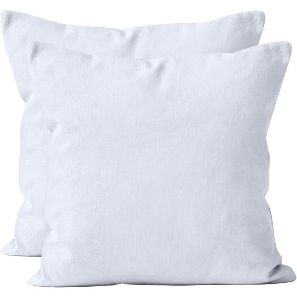 Kissenbezug 2er-Set 80x80 Weiss - Hochwertige Baumwolle Kissenhüllen für Deko, Bett & Sofakissen - Langlebig, Pflegeleicht & mit Reissverschluss