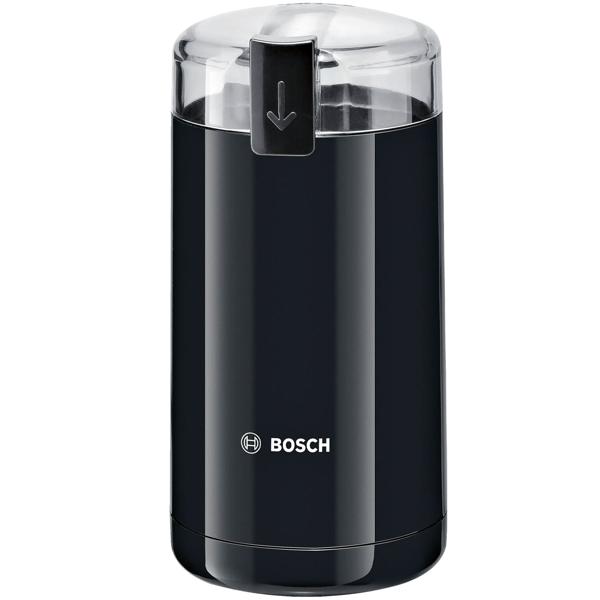 High-quality electric Bosch coffee grinder in black: stainless-steel blade for fresh coffee beans, excellent espresso and pure coffee enjoyment